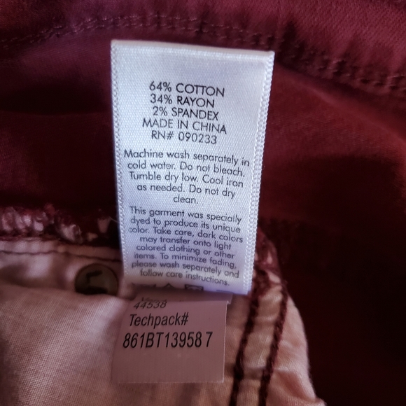 PacSun Bullhead High Rise Skinniest Jeans Red Boho Colored Denim - Picture 8 of 9